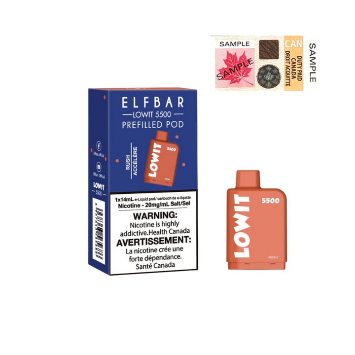 ELF Bar LOWIT 5500 Prefilled Pods - (20mg/ml)  (STAMPED) - Quecan