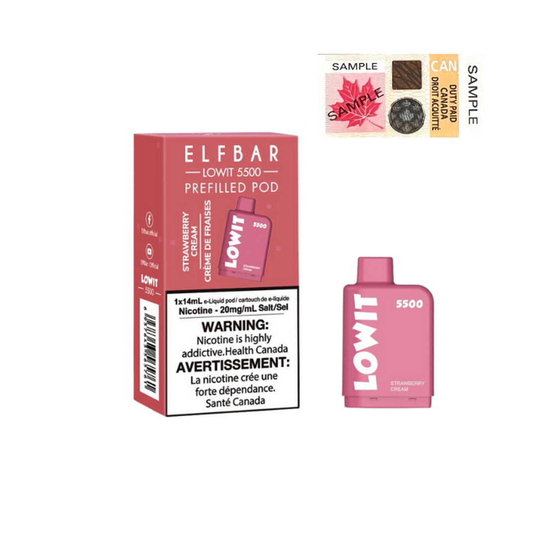 ELF Bar LOWIT 5500 Prefilled Pods - (20mg/ml)  (STAMPED) - Quecan