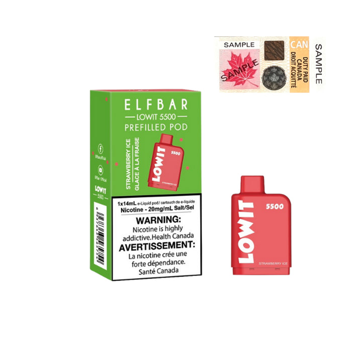 ELF Bar LOWIT 5500 Prefilled Pods - (20mg/ml)  (STAMPED) - Quecan