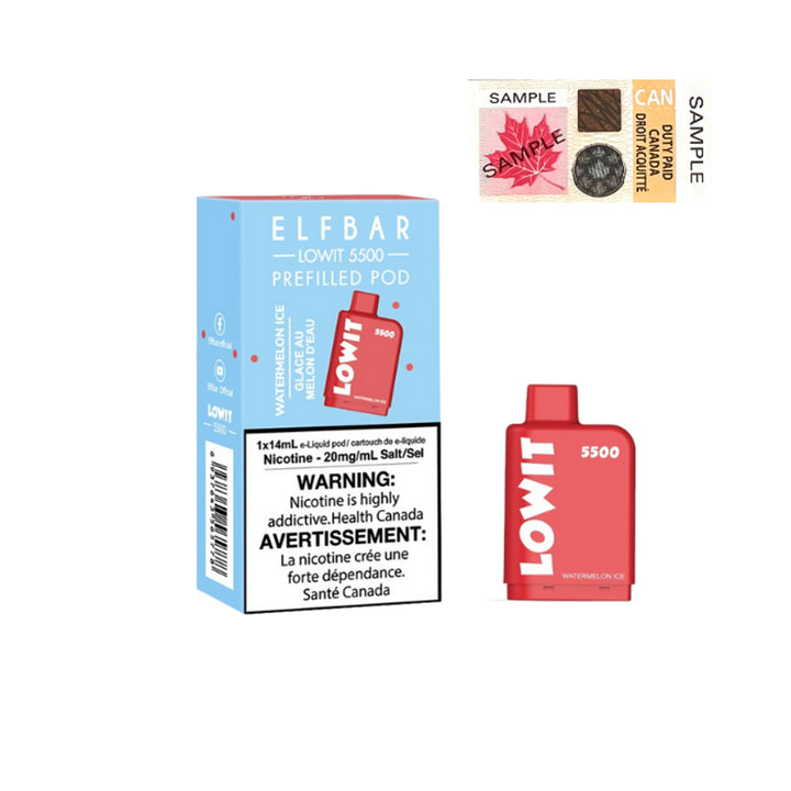ELF Bar LOWIT 5500 Prefilled Pods - (20mg/ml)  (STAMPED) - Quecan