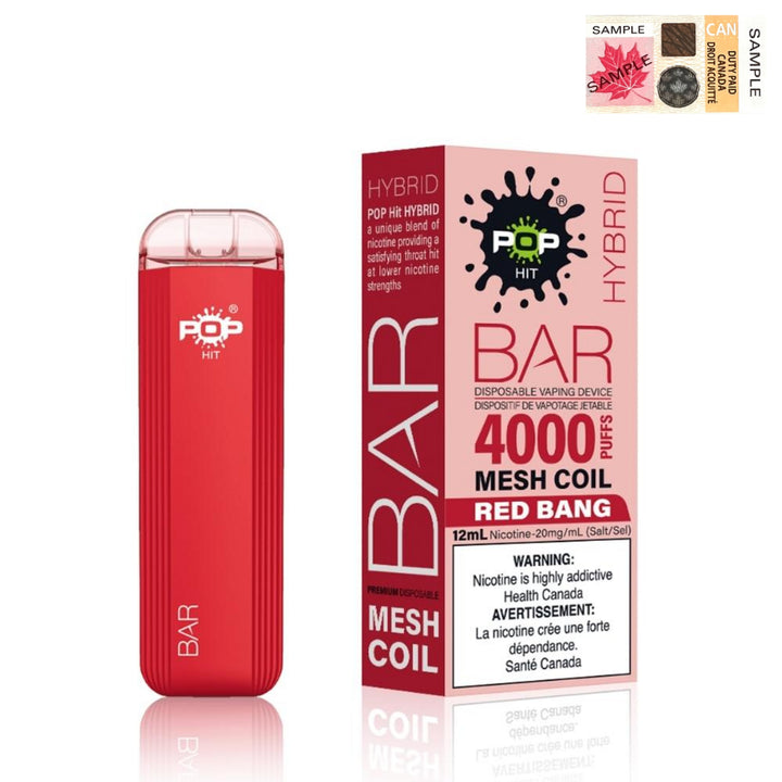 Pop Hit - Bar Hybrid Mesh Coil 4000 Puffs (20mg/ml) (STAMPED) - Quecan