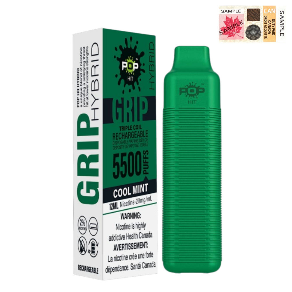 Pop Hybrid Grip 5500 Puff Rechargeable Vape Device  - (20mg/ml) (STAMPED) - Quecan