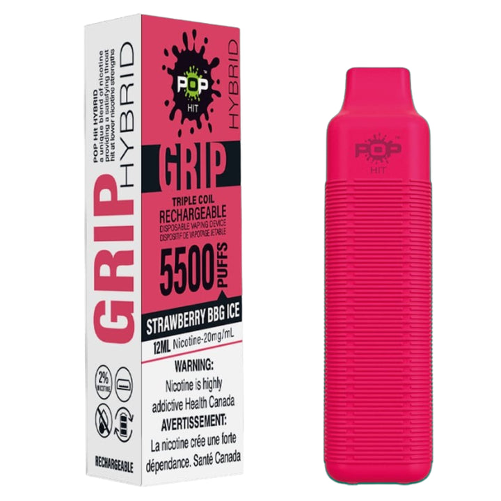 Pop Hybrid Grip 5500 Puff Rechargeable Vape Device  - (20mg/ml) (STAMPED) - Quecan