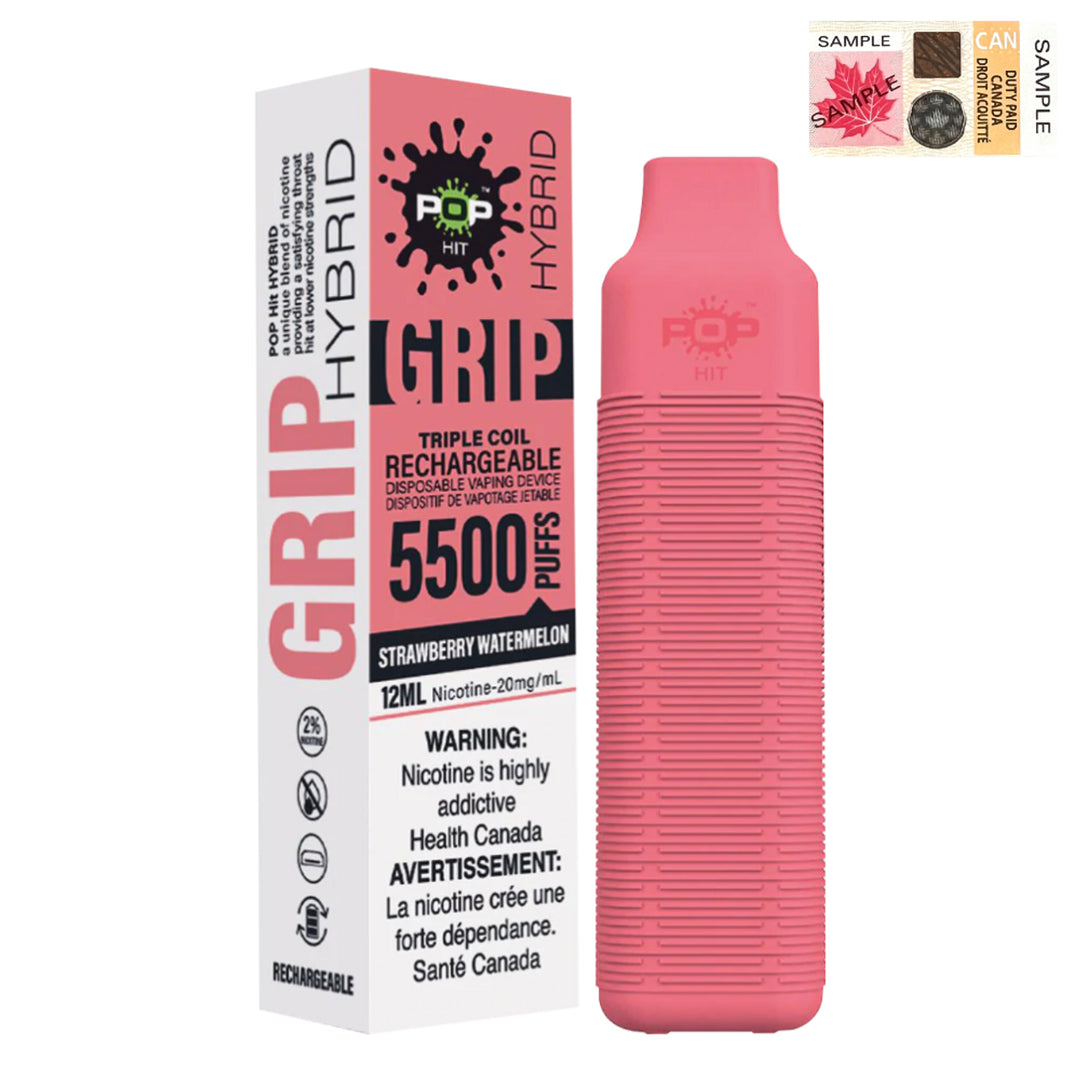 Pop Hybrid Grip 5500 Puff Rechargeable Vape Device  - (20mg/ml) (STAMPED) - Quecan