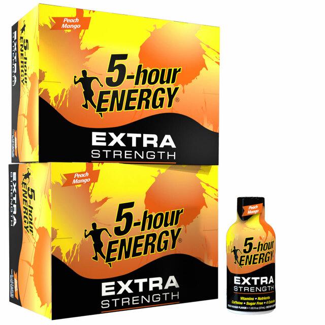 5-Hour Extra Strength Energy Drink - Peach Mango (12 x 57ml) - Quecan