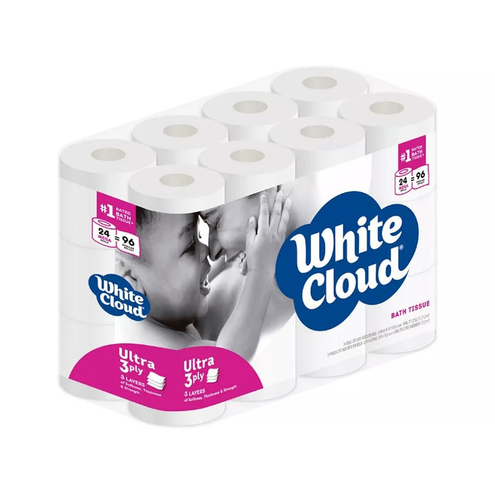 White Cloud Ultra Bathroom Tissue - 24 x 3ply - Quecan