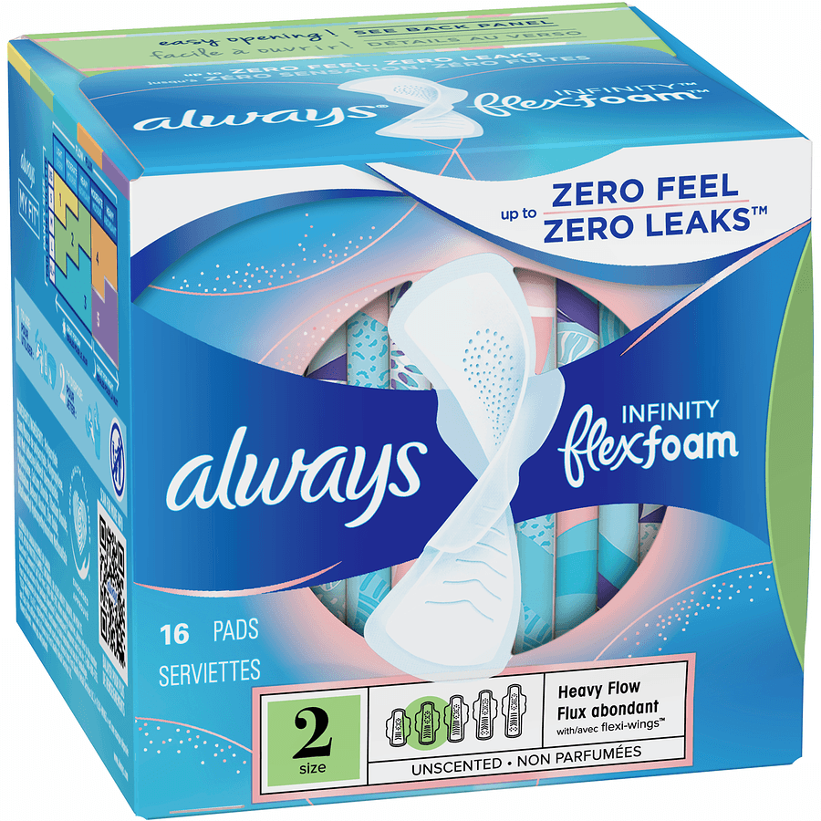 Always Infinity Flex Foam Size 2 Heavy Flow - Quecan