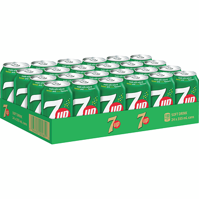 7UP - Soft Drink (24 x 355ml) (Can Dep) - Quecan