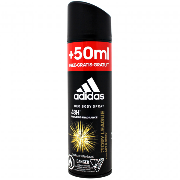 Adidas Men Body Spray 48h Victory League (200ml) - Quecan