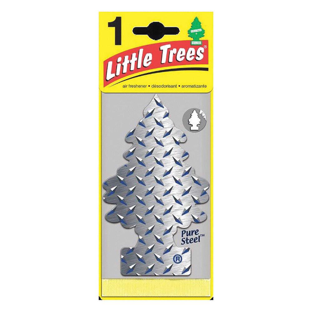 Little Trees Car Air Freshener (Pack of 24) Pure Steel - Quecan