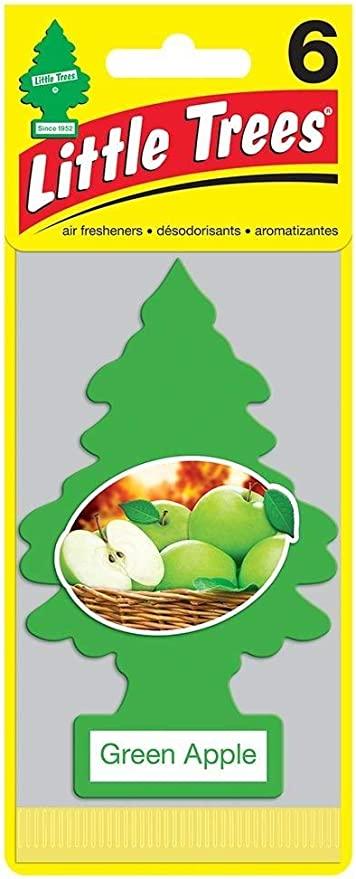 Little Trees Car Air Freshener (Pack of 24) Green Apple