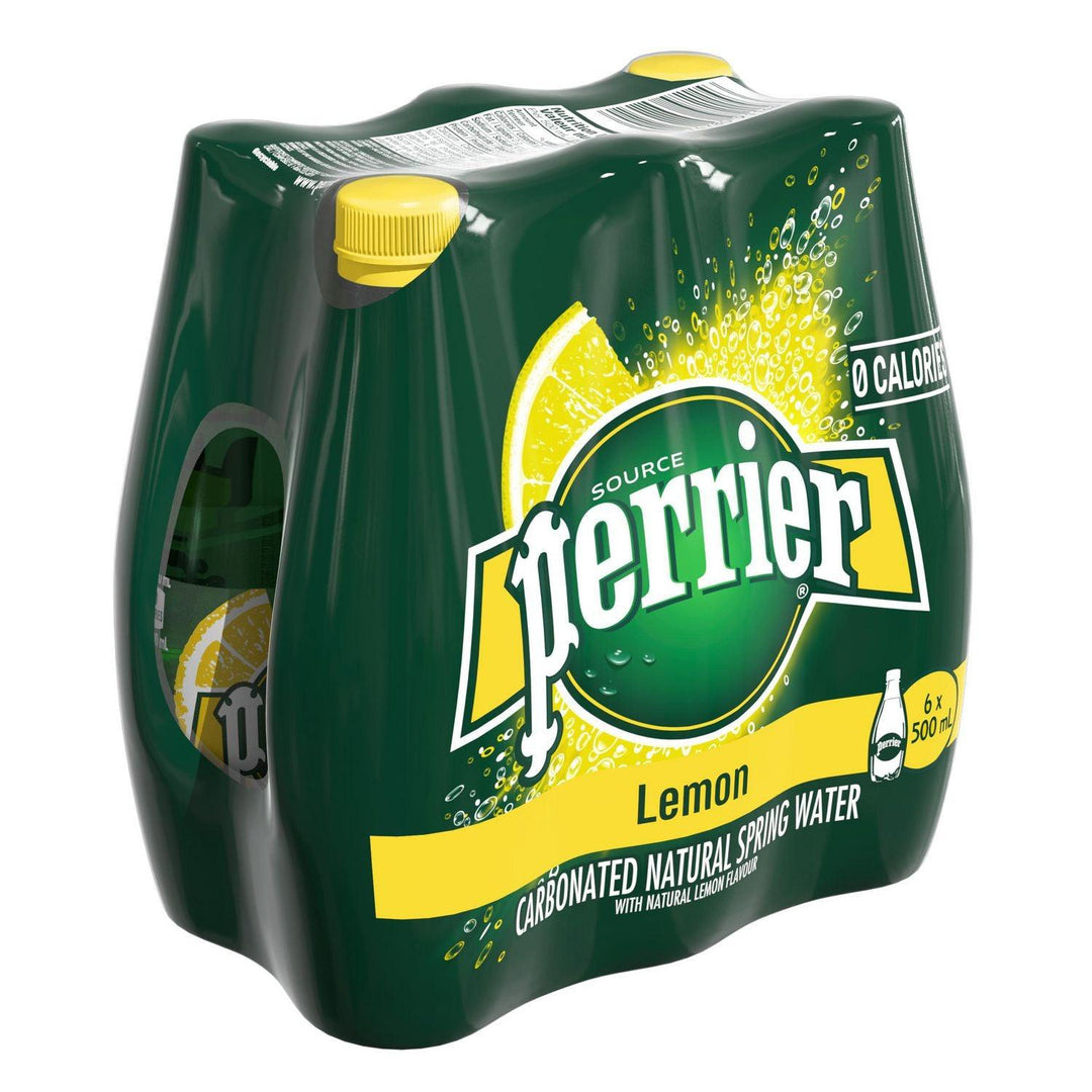 Perrier Carbonated Natural Spring Water - Lemon (6 x 1L) - Quecan