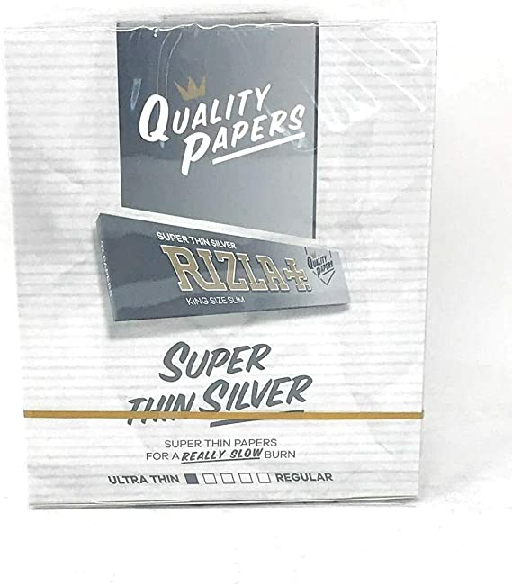 Rizla - Silver Super Thin King Size  + Filter (Box of 24) - Quecan