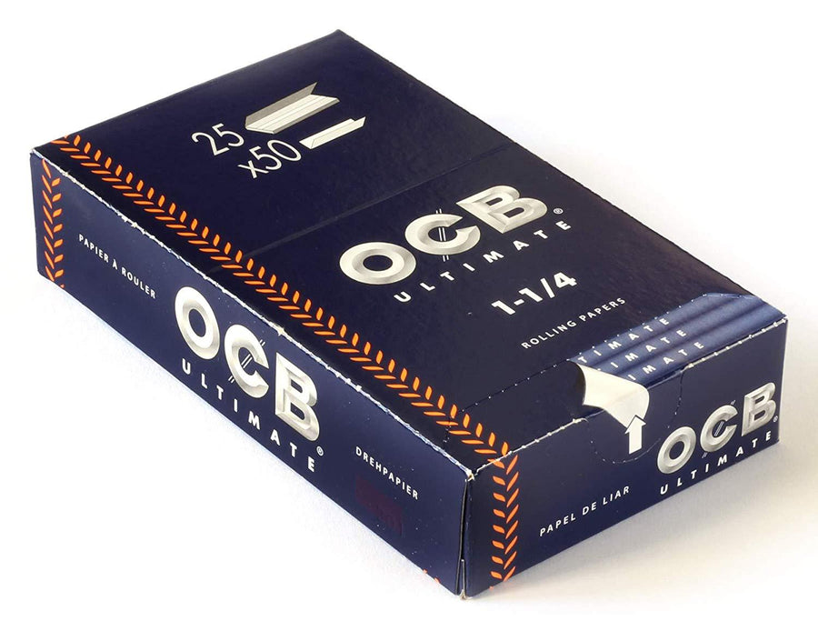 OCB Ultimate 1 1/4 Rolling Paper (Box of 25 Booklets) - Quecan