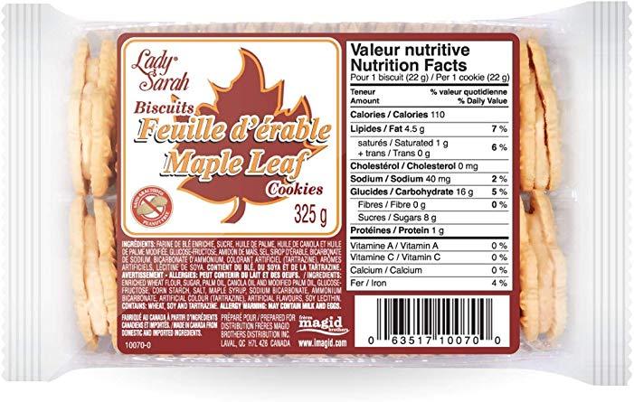 Lady Sarah Maple Leaf - Biscuits (325g) - Quecan