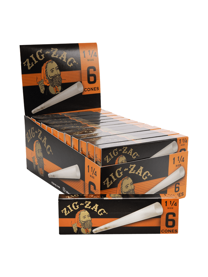 Zig-Zag 1 1/4 6 Cones (Box of 24) - Quecan