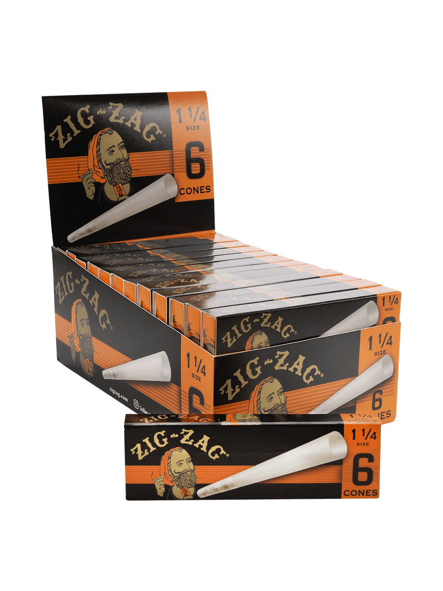 Zig-Zag 1 1/4 6 Cones (Box of 24) - Quecan