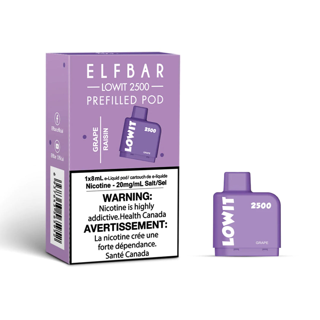 ELF Bar LOWIT 2500 Prefilled Pods -(20mg/ml) (STAMPED) - Quecan