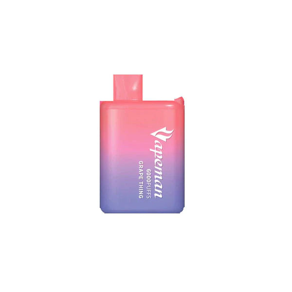 VAPEMAN 6000 Puffs Disposable Device - (20mg/ml) (STAMPED) - Quecan