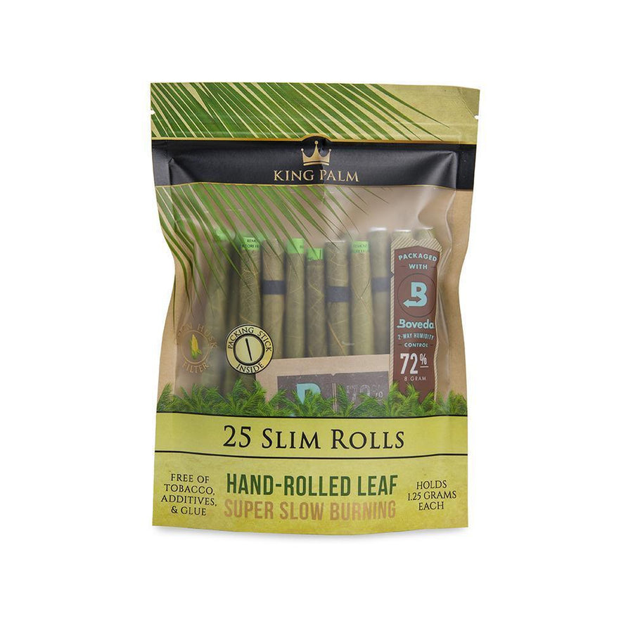 King Palm 25 Slim Rolls w/ Boveda - Quecan