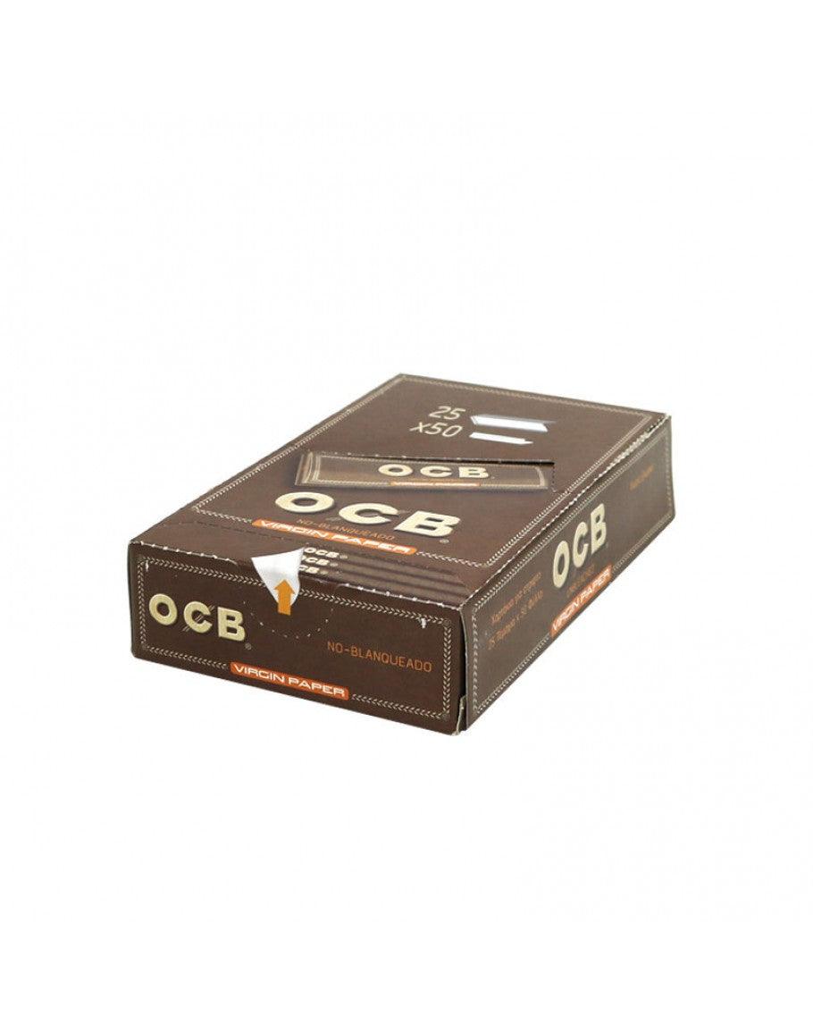 OCB Unbleached Virgin Rolling Paper 1 1/4 (Box of 24) - Quecan