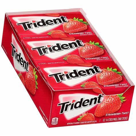 TRIDENT ( STRAWBERRY) (12 X 14pc) - Quecan