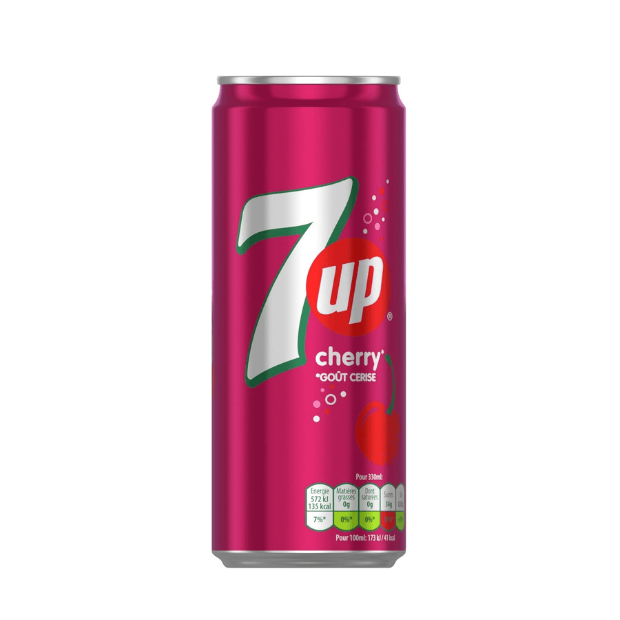7UP (24x330ml) (Can Dep) Cherry Slim - Quecan Distribution
