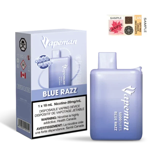 VAPEMAN 6000 Puffs Disposable Device - (20mg/ml) (STAMPED) - Quecan