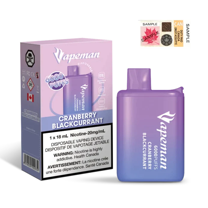 VAPEMAN 6000 Puffs Disposable Device - (20mg/ml) (STAMPED) - Quecan