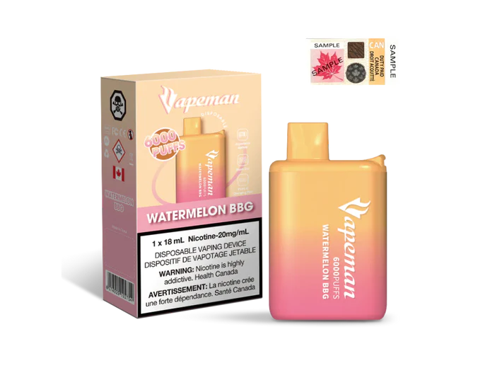 VAPEMAN 6000 Puffs Disposable Device - (20mg/ml) (STAMPED) - Quecan