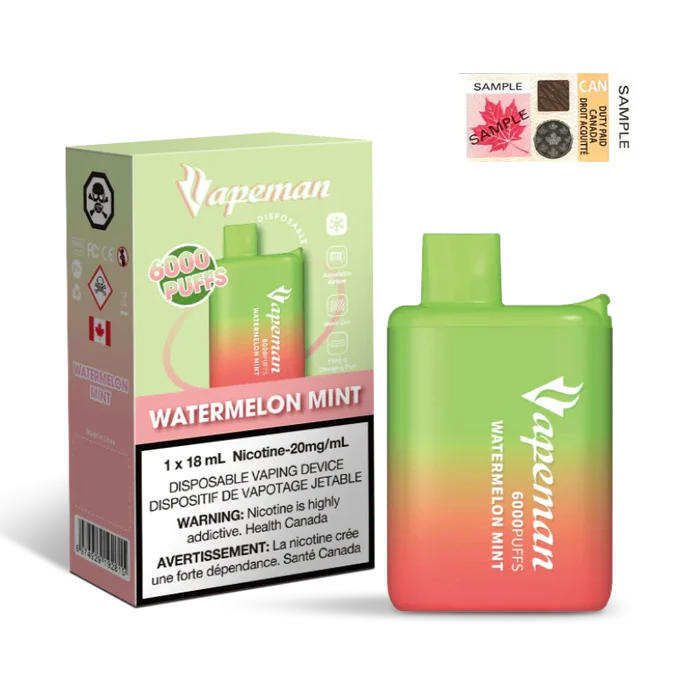 VAPEMAN 6000 Puffs Disposable Device - (20mg/ml) (STAMPED) - Quecan