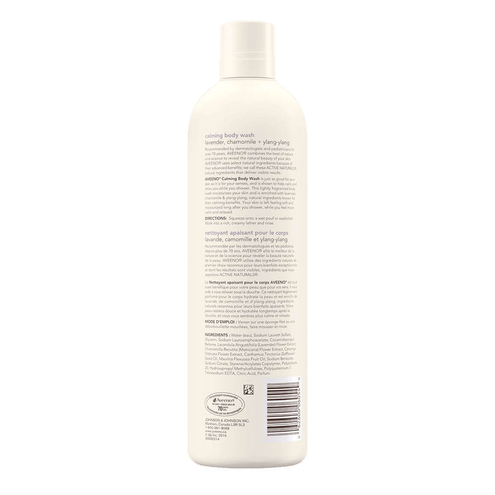 Aveeno Calming Body Wash Lavender Chamomile 473ml - Quecan