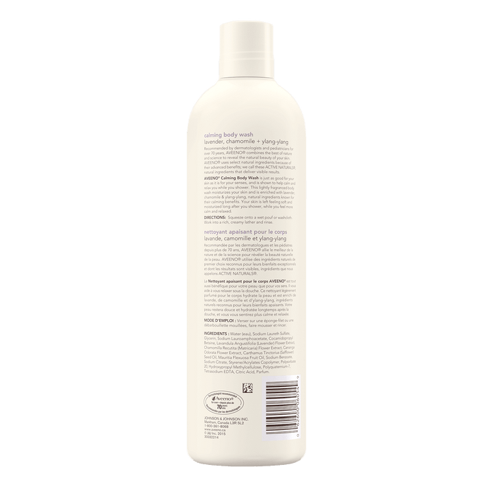 Aveeno Calming Body Wash Lavender Chamomile 473ml - Quecan