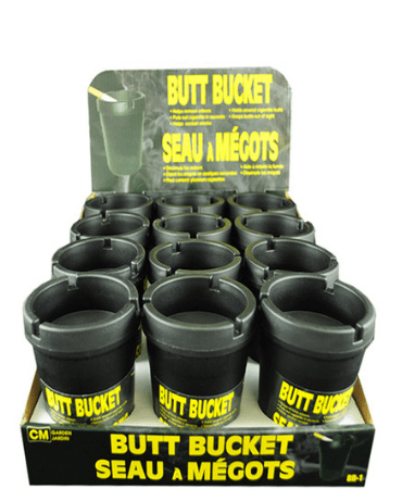 Butt Bucket Cigarette Snuffers - Black (Box of 12) - Quecan