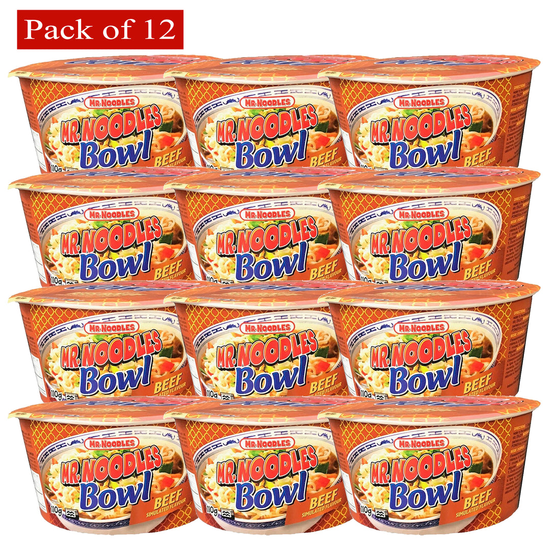 Mr. Noodles Bowl - Beef (12 x 110g) - Quecan