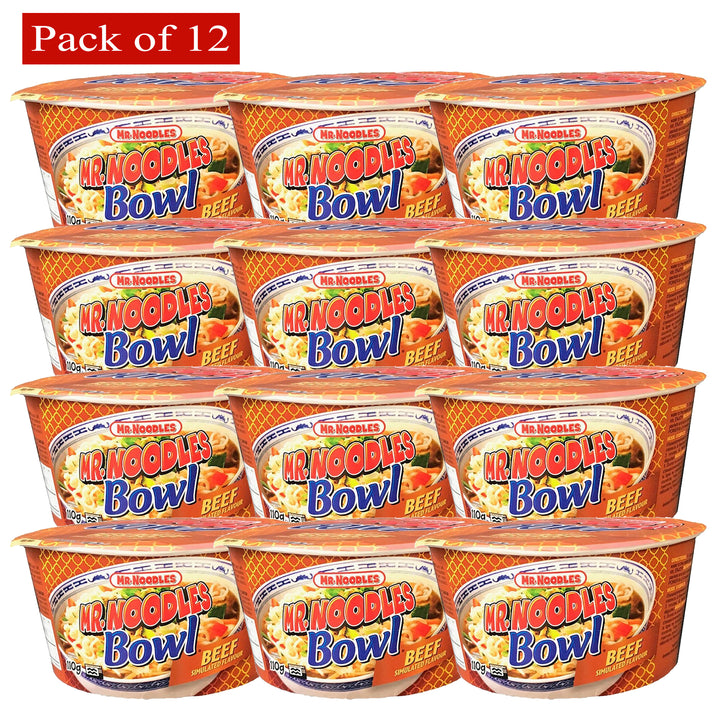 Mr. Noodles Bowl - Beef (12 x 110g) - Quecan