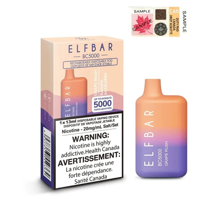 ELF BAR 5000 Puffs Disposable Device - (20mg/ml) (STAMPED) - Quecan