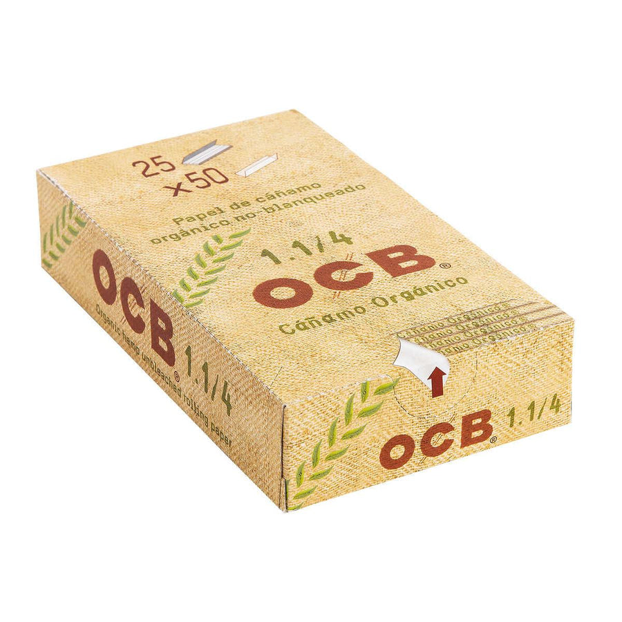 OCB Organic Hemp 1 1/4 Rolling Paper (Box of 25 Booklets) - Quecan