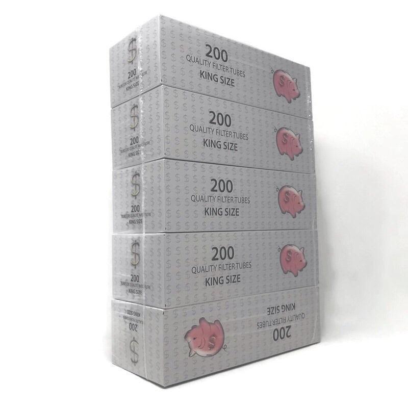 Piggy King Size Cigarette Tube Filters (Box of 5) - Quecan