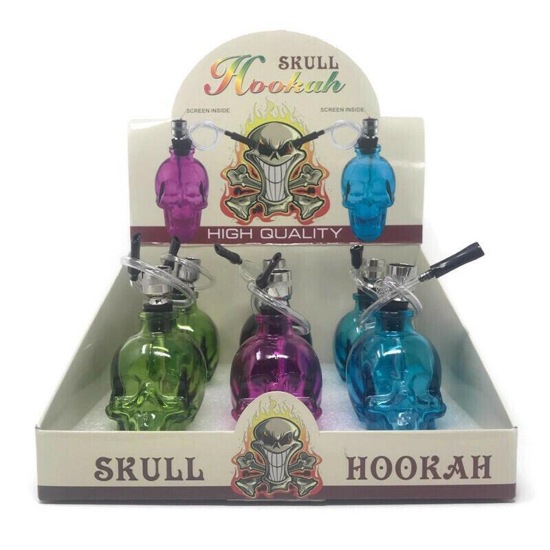 Skull Hookah (Box of 6) Large - Quecan