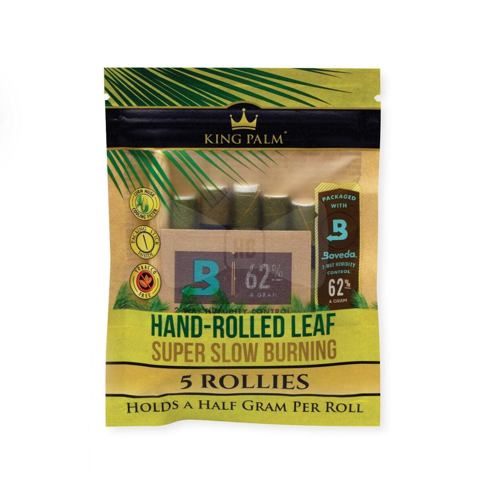 King Palm 5 Rollies w/ Boveda (Box of 15) - Quecan