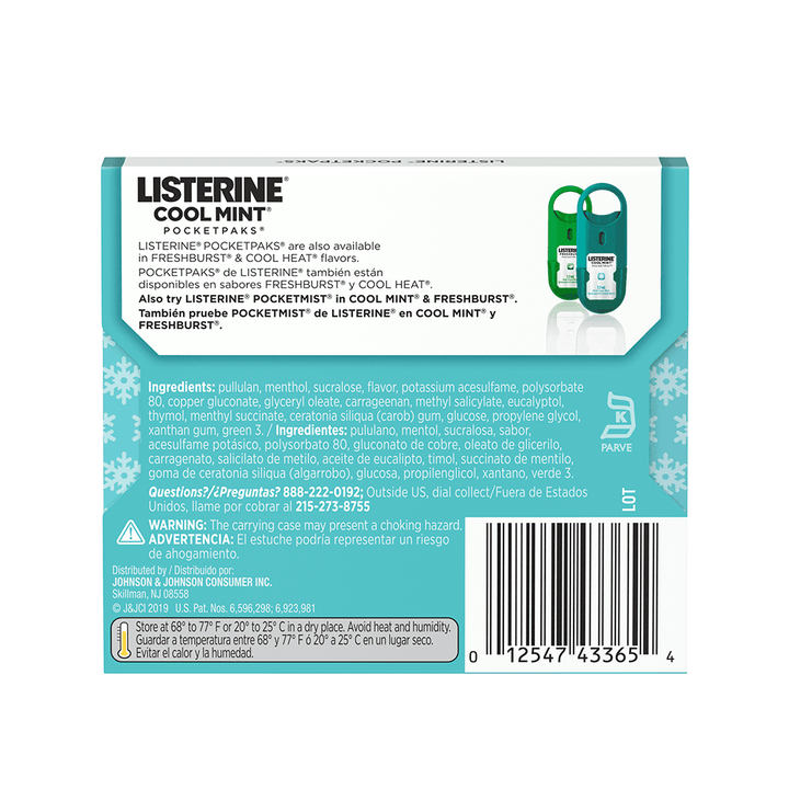 Listerine Pocket Paks - Cool Mint (Pack of 24) - Quecan