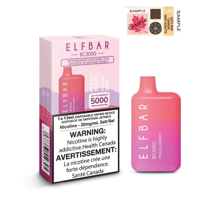ELF BAR 5000 Puffs Disposable Device - (20mg/ml) (STAMPED) - Quecan