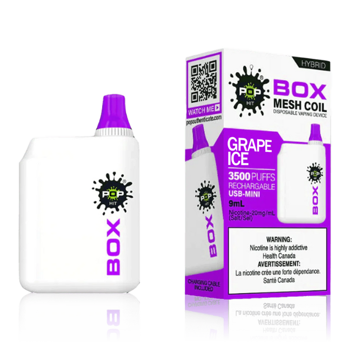 Pop Hit Box -  Mesh Coil Hybrid  3500 Puffs  -  (20mg/ml) (STAMPED) - Quecan