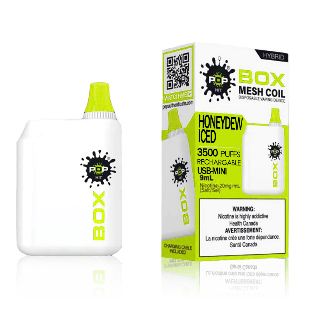 Pop Hit Box -  Mesh Coil Hybrid  3500 Puffs  -  (20mg/ml) (STAMPED) - Quecan