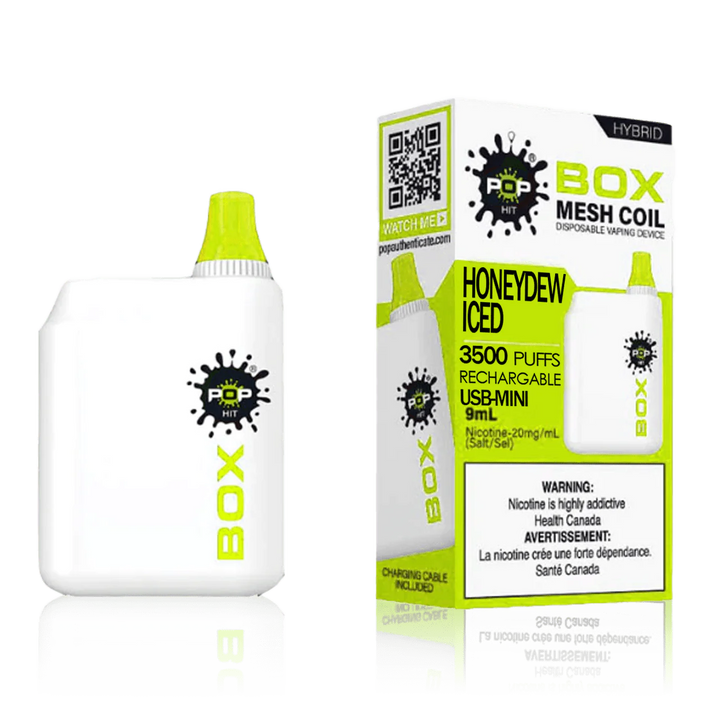 Pop Hit Box -  Mesh Coil Hybrid  3500 Puffs  -  (20mg/ml) (STAMPED) - Quecan