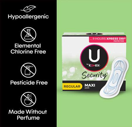 U By Kotex Security Maxi Regular Pads (Pack of 24) - Quecan