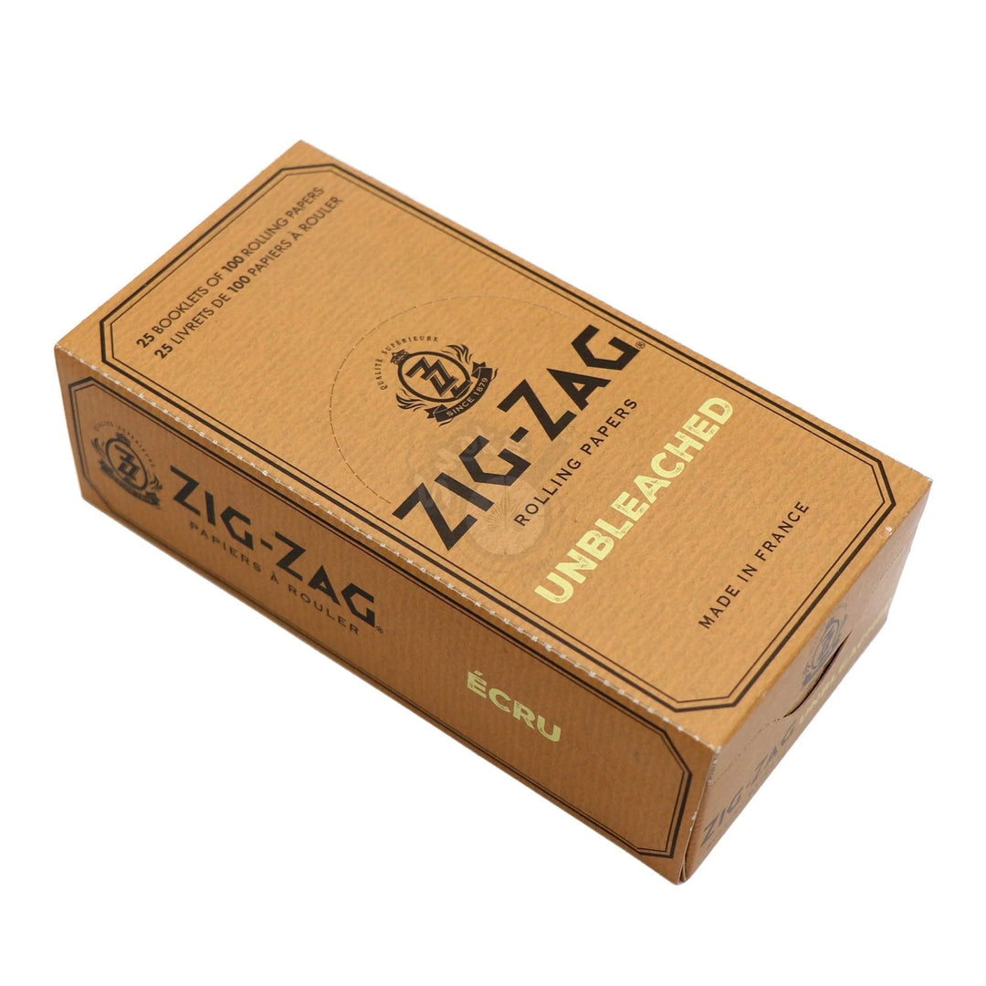 Zig Zag - Unbleached Rolling Paper Single Wide Double (Box of 24) - Quecan