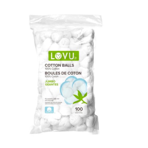 LOVU Jumbo Cotton Balls (100 Pcs) - Quecan