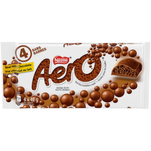 Aero Milk Chocolate Bar (4x42gm) - Quecan